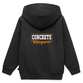 Bauarbeiter Baustelle Beton - Kinder Premium Organic Zip Hoodie - Schwarz - Hinten - AI Model Kid Male (0cm)