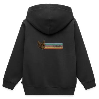 Dreidel Tradition Israel Chanukka Judentum - Kinder Premium Organic Zip Hoodie - Schwarz - Hinten - AI Model Kid Male (0cm)