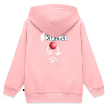 Kinball Oster Outfit Ostergeschenk Kinballer - Kinder Premium Organic Zip Hoodie - Rosa - Hinten - AI Model Kid Female (0cm)