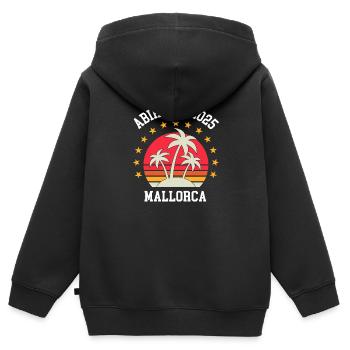 Mallorca 2025 Abireise Klassenfahrt Abi Abifahrt - Kinder Premium Organic Zip Hoodie - Schwarz - Hinten - AI Model Kid Male (0cm)