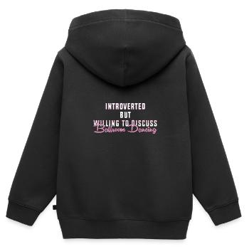 Valse Danse de couple - Sweat Premium à capuche zippé enfant bio - noir - Dos - AI Model Kid Male (0cm)