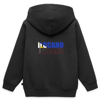 Philippinisch Philippinen - Kinder Premium Organic Zip Hoodie - Schwarz - Hinten - AI Model Kid Male (0cm)
