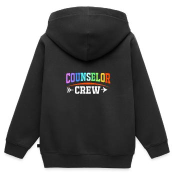 Schulpsychologe Psychologe Psychotherapeut - Kinder Premium Organic Zip Hoodie - Schwarz - Hinten - AI Model Kid Male (0cm)