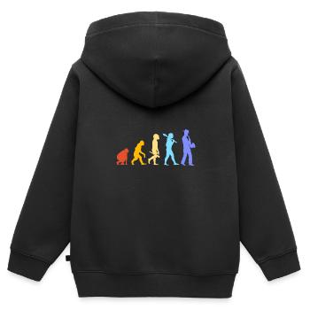 Saxophon Saxophonist - Kinder Premium Organic Zip Hoodie - Schwarz - Hinten - AI Model Kid Male (0cm)