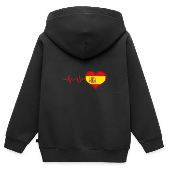 Spanien Spanisch - Kinder Premium Organic Zip Hoodie - Schwarz - Hinten - AI Model Kid Male (0cm)