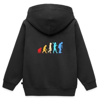Klarinette - Kinder Premium Organic Zip Hoodie - Schwarz - Hinten - AI Model Kid Male (0cm)
