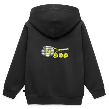 Tableau périodique - Sweat Premium à capuche zippé enfant bio - noir - Dos - AI Model Kid Male (0cm)
