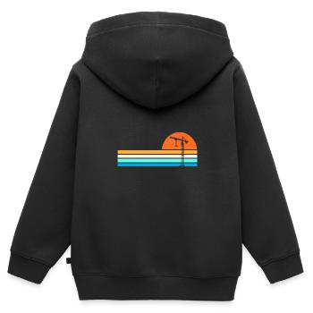 Kranführer Kran - Kinder Premium Organic Zip Hoodie - Schwarz - Hinten - AI Model Kid Male (0cm)