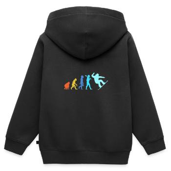 Snowboard Snowboard Vacances snowboard Snowboarders - Sweat Premium à capuche zippé enfant bio - noir - Dos - AI Model Kid Male (0cm)