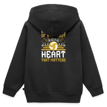 Funny Volleyball Quote - Volleyball T-shirt - Kids Premium Organic Zip-up Hoodie - black - Back - AI Model Kid Male (0cm)