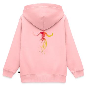 Arabischer Tänzer - Kinder Premium Organic Zip Hoodie - Rosa - Hinten - AI Model Kid Female (0cm)