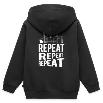 Achterbahn - Kinder Premium Organic Zip Hoodie - Schwarz - Hinten - AI Model Kid Male (0cm)