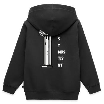 Lateinlehrer Spruch Latein Unterricht Latein - Kinder Premium Organic Zip Hoodie - Schwarz - Hinten - AI Model Kid Male (0cm)