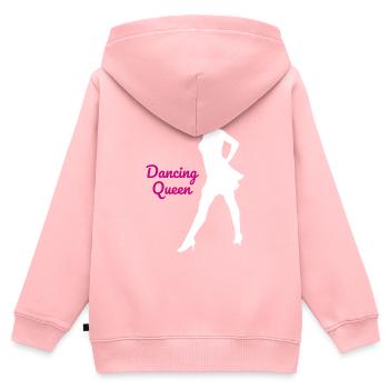 Danse tournoi Danse de société Danse latine - Sweat Premium à capuche zippé enfant bio - rose - Dos - AI Model Kid Female (0cm)
