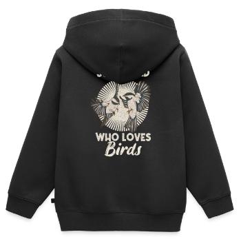Birding Design für deinen Vogel-Beobachtung Papa - Kinder Premium Organic Zip Hoodie - Schwarz - Hinten - AI Model Kid Male (0cm)