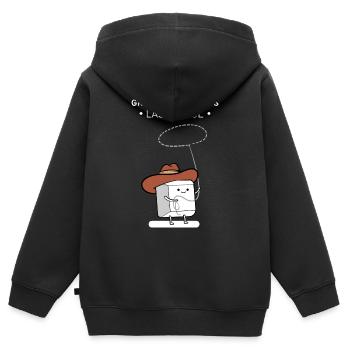 Designerin Grafiker Grafik Designer Künstler - Kinder Premium Organic Zip Hoodie - Schwarz - Hinten - AI Model Kid Male (0cm)