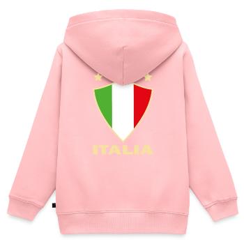 ITALIA 2 - Kinder Premium Organic Zip Hoodie - Rosa - Hinten - AI Model Kid Female (0cm)