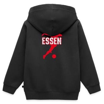 La nourriture, ma ville ! - Sweat Premium à capuche zippé enfant bio - noir - Dos - AI Model Kid Male (0cm)