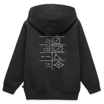 Formulas math formula collection shirt design gift - Kids Premium Organic Zip-up Hoodie - black - Back - AI Model Kid Male (0cm)