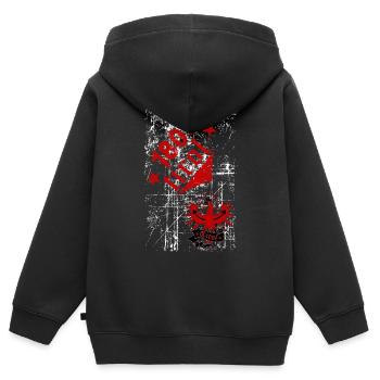 Tyrol - Sweat Premium à capuche zippé enfant bio - noir - Dos - AI Model Kid Male (0cm)