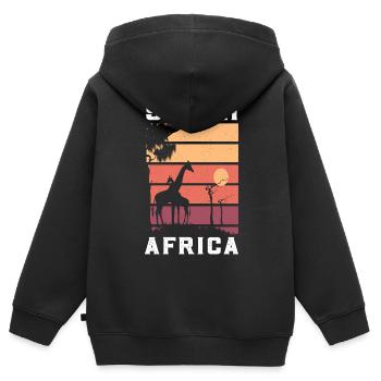 Afrique du Sud - Sweat Premium à capuche zippé enfant bio - noir - Dos - AI Model Kid Male (0cm)