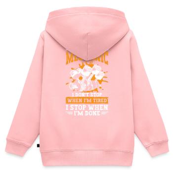 Mechaniker Handwerker Reparatur - Kinder Premium Organic Zip Hoodie - Rosa - Hinten - AI Model Kid Female (0cm)