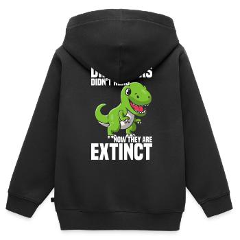 Leseratte lustige Sprüche - Kinder Premium Organic Zip Hoodie - Schwarz - Hinten - AI Model Kid Male (0cm)