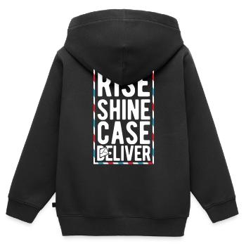 Briefträger Und Paket-Zusteller Für Postboten - Kinder Premium Organic Zip Hoodie - Schwarz - Hinten - AI Model Kid Male (0cm)