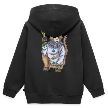 Affe Clown Clown-Hupe - Kinder Premium Organic Zip Hoodie - Schwarz - Hinten - AI Model Kid Male (0cm)