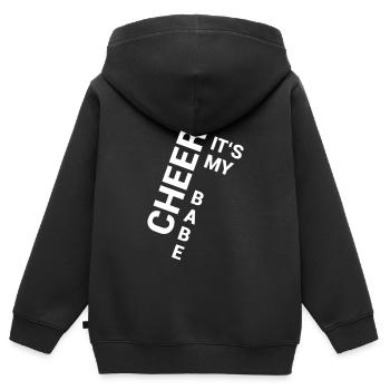 My Babe - Kinder Premium Organic Zip Hoodie - Schwarz - Hinten - AI Model Kid Male (0cm)