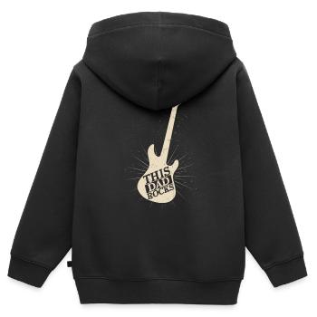 This Dad Rocks Rock Band Guitar Music - Kinder Premium Organic Zip Hoodie - Schwarz - Hinten - AI Model Kid Male (0cm)