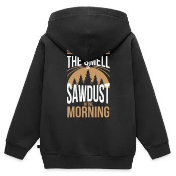 Holzfäller - Kinder Premium Organic Zip Hoodie - Schwarz - Hinten - AI Model Kid Male (0cm)