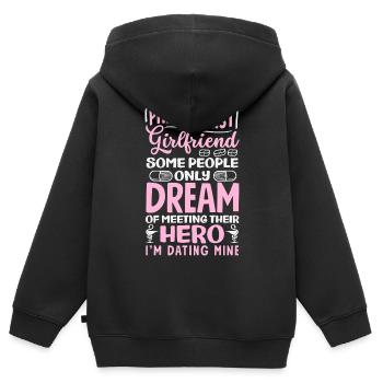 Apothekerin Freundin Heldin Apothekenhelferin - Kinder Premium Organic Zip Hoodie - Schwarz - Hinten - AI Model Kid Male (0cm)