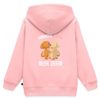 Meilleure maman du Labrador - Sweat Premium à capuche zippé enfant bio - rose - Dos - AI Model Kid Female (0cm)