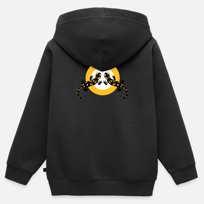 Feuersalamander Forever !!! - Kinder Premium Organic Zip Hoodie - Schwarz