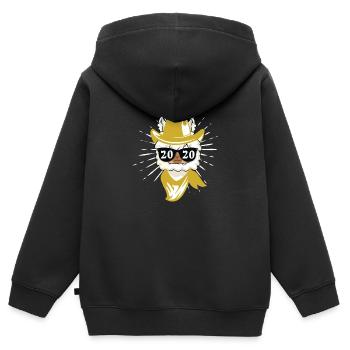 Happy New Year 2020 Llama Holiday Gift - Kids Premium Organic Zip-up Hoodie - black - Back - AI Model Kid Male (0cm)