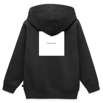FORGET THE PAST - Kids Premium Organic Zip-up Hoodie - black - Back - AI Model Kid Male (0cm)