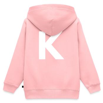 K - Kinder Premium Organic Zip Hoodie - Rosa - Hinten - AI Model Kid Female (0cm)