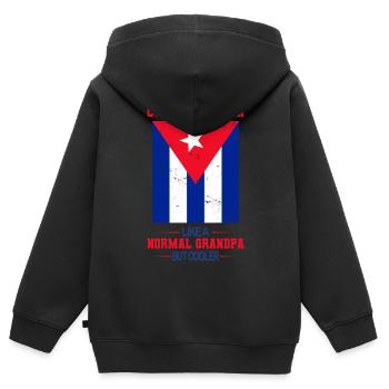 Cuba - Sweat Premium à capuche zippé enfant bio - noir - Dos - AI Model Kid Male (0cm)