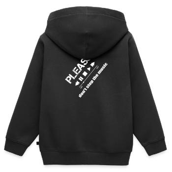 S'il vous plaît ne pas arrêter la musique - Sweat Premium à capuche zippé enfant bio - noir - Dos - AI Model Kid Male (0cm)