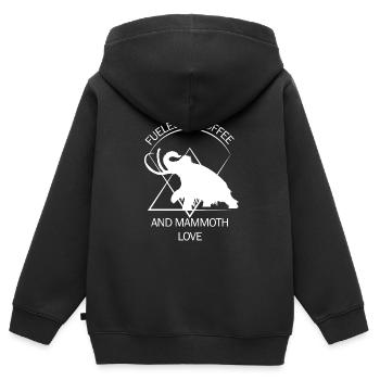 Drôle de mammouth Âge de pierre Conception de l’âge de glace Préhistorique - Sweat Premium à capuche zippé enfant bio - noir - Dos - AI Model Kid Male (0cm)