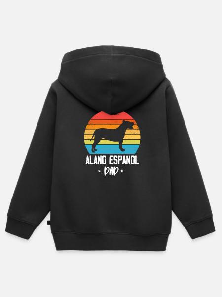 Alano Espanol - Kinder Premium Organic Zip Hoodie - Schwarz
