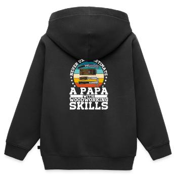 carpenter carpentry carpentry woodworker profession - Kids Premium Organic Zip-up Hoodie - black - Back - AI Model Kid Male (0cm)