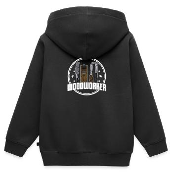 carpenter carpentry carpentry woodworker profession - Kids Premium Organic Zip-up Hoodie - black - Back - AI Model Kid Male (0cm)