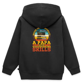 carpenter carpentry carpentry woodworker profession - Kids Premium Organic Zip-up Hoodie - black - Back - AI Model Kid Male (0cm)