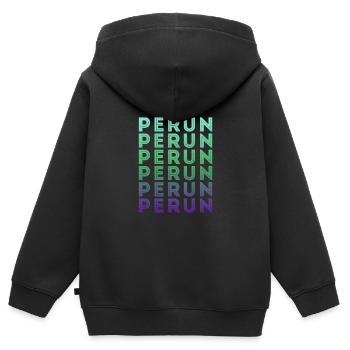 Mythes slaves péruns du slave païen - Sweat Premium à capuche zippé enfant bio - noir - Dos - AI Model Kid Male (0cm)