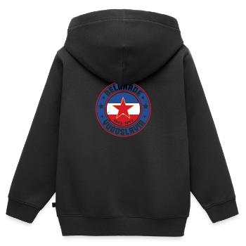 Jugoslavija Yugoslavia Jugo Tito SFRJ Jugoslawien - Kinder Premium Organic Zip Hoodie - Schwarz - Hinten - AI Model Kid Male (0cm)