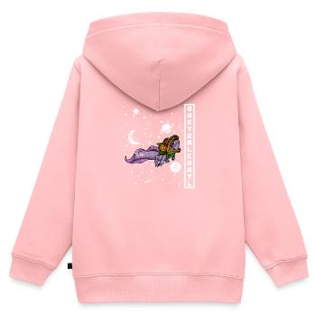 Quetzalcoatl Axolotl Mexique Divinité Aztèque - Sweat Premium à capuche zippé enfant bio - rose - Dos - AI Model Kid Female (0cm)