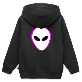 Aliens Alien Head - Kids Premium Organic Zip-up Hoodie - black - Back - AI Model Kid Male (0cm)