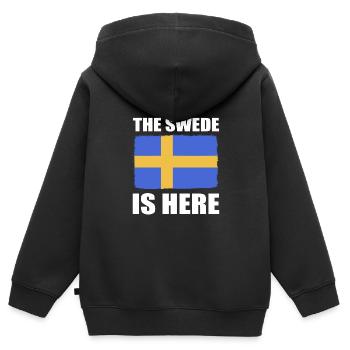 Schweden Schwedisch - Kinder Premium Organic Zip Hoodie - Schwarz - Hinten - AI Model Kid Male (0cm)